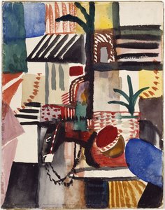 Ember szamárral Tunézia, 1914 alkotó: August Macke
