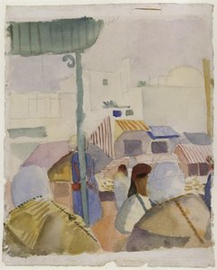 Tuniszi piac II. alkotó: August Macke