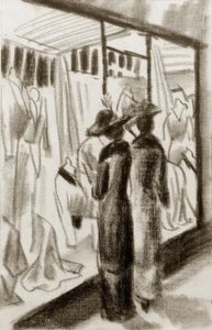 Divatüzlet az árkádban alkotó: August Macke