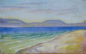Reggeli hangulat a Tegernsee-tónál alkotó: August Macke