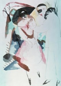 Pierrot és hölgy alkotó: August Macke