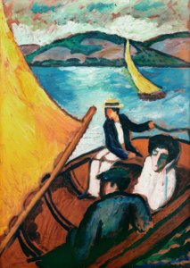 Vitorlás hajó, Tegernsee alkotó: August Macke