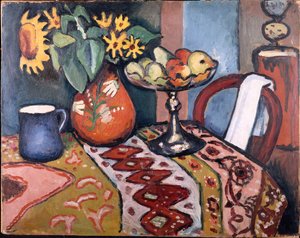 Csendélet napraforgókkal II, 1911 alkotó: August Macke