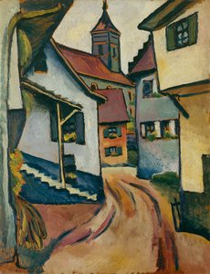 Utca templommal Kandernben alkotó: August Macke