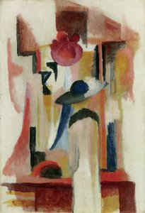 Tanulmány egy világos kirakatról, 1913 alkotó: August Macke