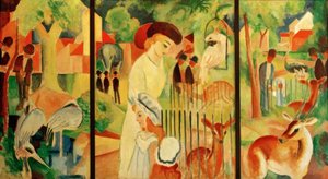 Triptichon: Nagy Állatkert alkotó: August Macke
