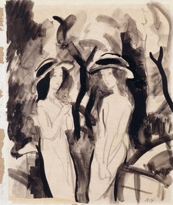 Két lány; Két lány, 1914 alkotó: August Macke