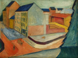 Utcánk lovaglópályával, Bonn, 1913 alkotó: August Macke