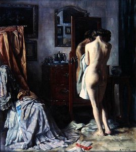 A Budoár, 1910 körül (olaj, vászon) alkotó: August Rieper