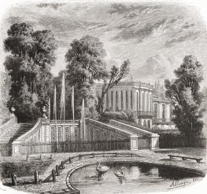 A Petit Trianon Versailles-ban, Franciaország, 19. század alkotó: Auguste Allonge