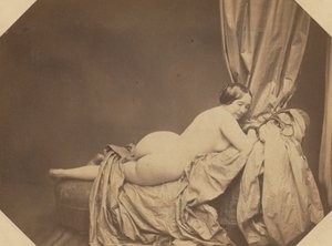 Akadémiai akt, Heverő kanapén c. 1855.