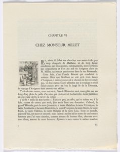Frédéric Mistral: Mémoires et Recits by Frédéric Mistral: nő és férfi lovon (65. oldal) alkotó: Auguste Brouet