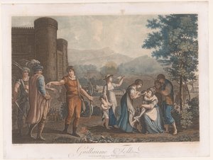 Willem Tell, miután kilőtte az almát Guillaume Tell (cím a tárgyon) alkotó: Auguste Claude Simon Legrand