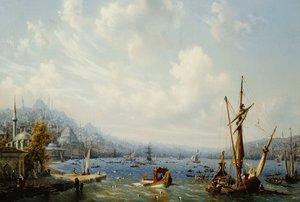 Hajók a Boszporuszon, Konstantinápoly mellett, 1846