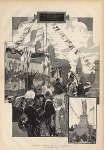II. Urbán pápa szobrának felavatása CHATILLON-SUR-MARNE-ban 1887. július 21-én. Auguste Francois Marie Gorguet (1862-1927) d