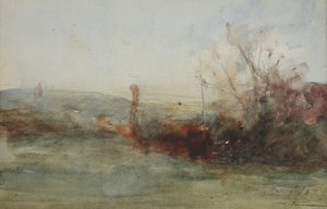 Táj, 1853-65 körül (akvarell, papír)