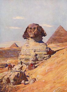 Szfinx, Egyiptom (színes litográfia)