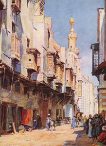 Kairó, Egyiptom (színes litográfia) alkotó: Auguste Gerardin