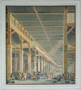 Kilátás a "La Halle aux Vins"-re, 1808 előtt alkotó: Auguste Hibon