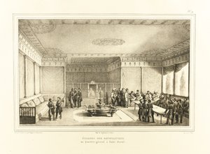 Az adrianopolyi szerződés aláírása a régi Edirne-palotában, 1834 alkotó: Auguste Joseph Desarnod
