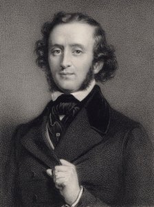 Felix Mendelssohn Bartholdy zongoraművész és zeneszerző portréja 1809-1847. alkotó: Auguste Lemoine