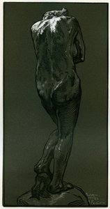 Fametszet Rodin szobra után, 1898. alkotó: Auguste Louis Lepère