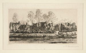 Banks of the Somme? Amiens (Banks of the Somme at Amiens) alkotó: Auguste Lepere