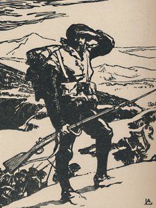 Alpesi vadász a Rajna-síkságon, 1919 alkotó: Auguste Louis Lepère