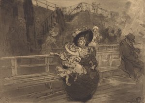 Indulás Greenwichbe Indulás pour Greenwich, 1891. alkotó: Auguste Lepere