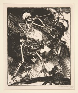 Halál és viszály fog esni a földön, az 1914-es háború első sorozatából, 1. sz. 7 alkotó: Auguste Lepere