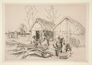 A favágó háza (Vend?e) (The Woodcutter alkotó: Auguste Lepere