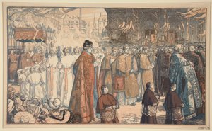 Corpus Christi körmenet? Nantes (A Corpus Christi körmenet Nantes-ban) alkotó: Auguste Lepere