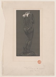 Akt szobor, hátulról nézve kb. 1902.