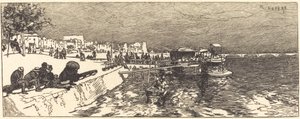 Bercy mólója (Embarcadere a Bercy) alkotó: Auguste Lepere