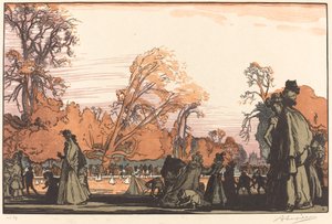 A Tuileries-tó (Le bassin des Tuileries) alkotó: Auguste Lepere