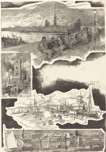 Rouen, 1888. alkotó: Auguste Lepere