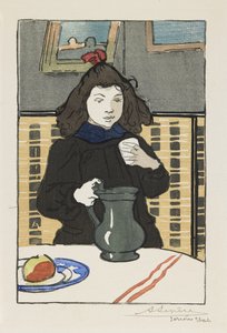 Fiatal lány kancsóval, 1890 alkotó: Auguste Louis Lepère