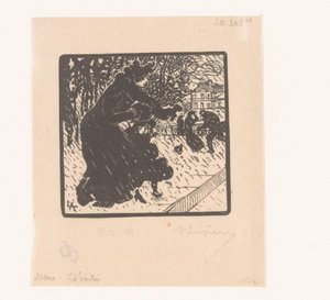 Nő és gyermek egy esőzuhanyban Giboulées Luxembourgban Mars Giboulée (cím az objektumon) 1894. január, február és március (sorozat címe) Janvier, Février et Mars 1894 (sorozat címe)