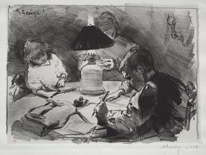 A Lámpa körül alkotó: Auguste Louis Lepère