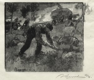 Heather ásók alkotó: Auguste Louis Lepère