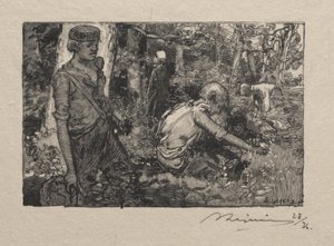 Gyöngyvirág szedése alkotó: Auguste Louis Lepère
