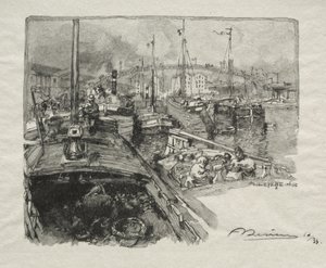 A Bassin de la Villette alkotó: Auguste Louis Lepère