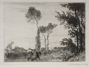 Vissza a St. Jean-de-Mont piacról alkotó: Auguste Louis Lepère