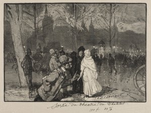 Elhagyva a Chatelet Színházat alkotó: Auguste Louis Lepère