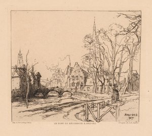 A Beguinage híd Bruges-ben alkotó: Auguste Louis Lepère