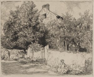 A Madame B háza. alkotó: Auguste Louis Lepère