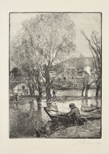 A Billancourt-sziget egyik sarka alkotó: Auguste Louis Lepère