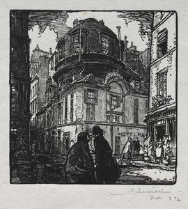 Kilátás a Hotel Colbertre alkotó: Auguste Louis Lepère