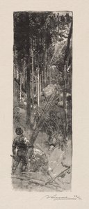 Fenyők kivágása alkotó: Auguste Louis Lepère