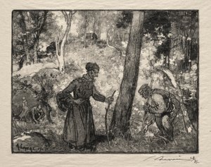 Rocher Bernardnál. alkotó: Auguste Louis Lepère